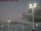Gloaming Sky With Moon and Area Lights, Sawgrass Mills
