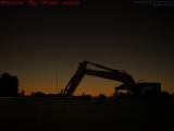 Backhoe Resting on Faded Sunset, Plantation, Florida